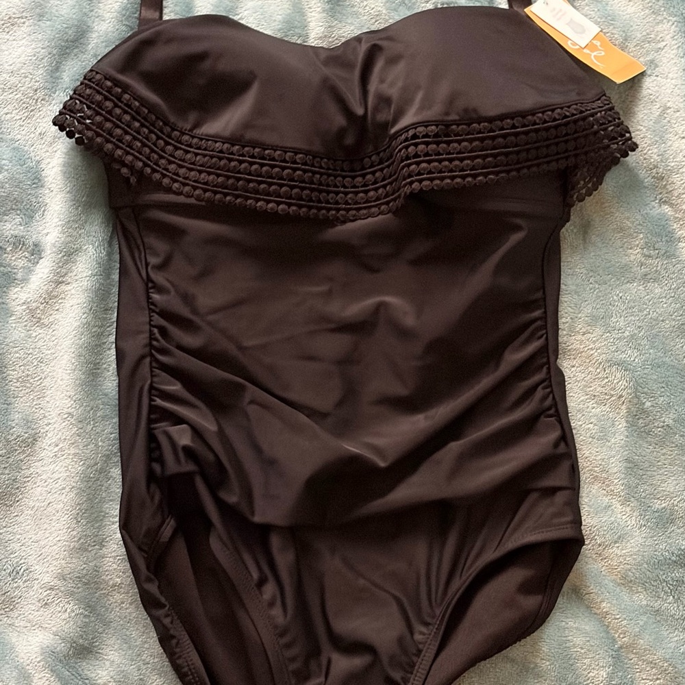 Elegant Black One-Piece Swimsuit